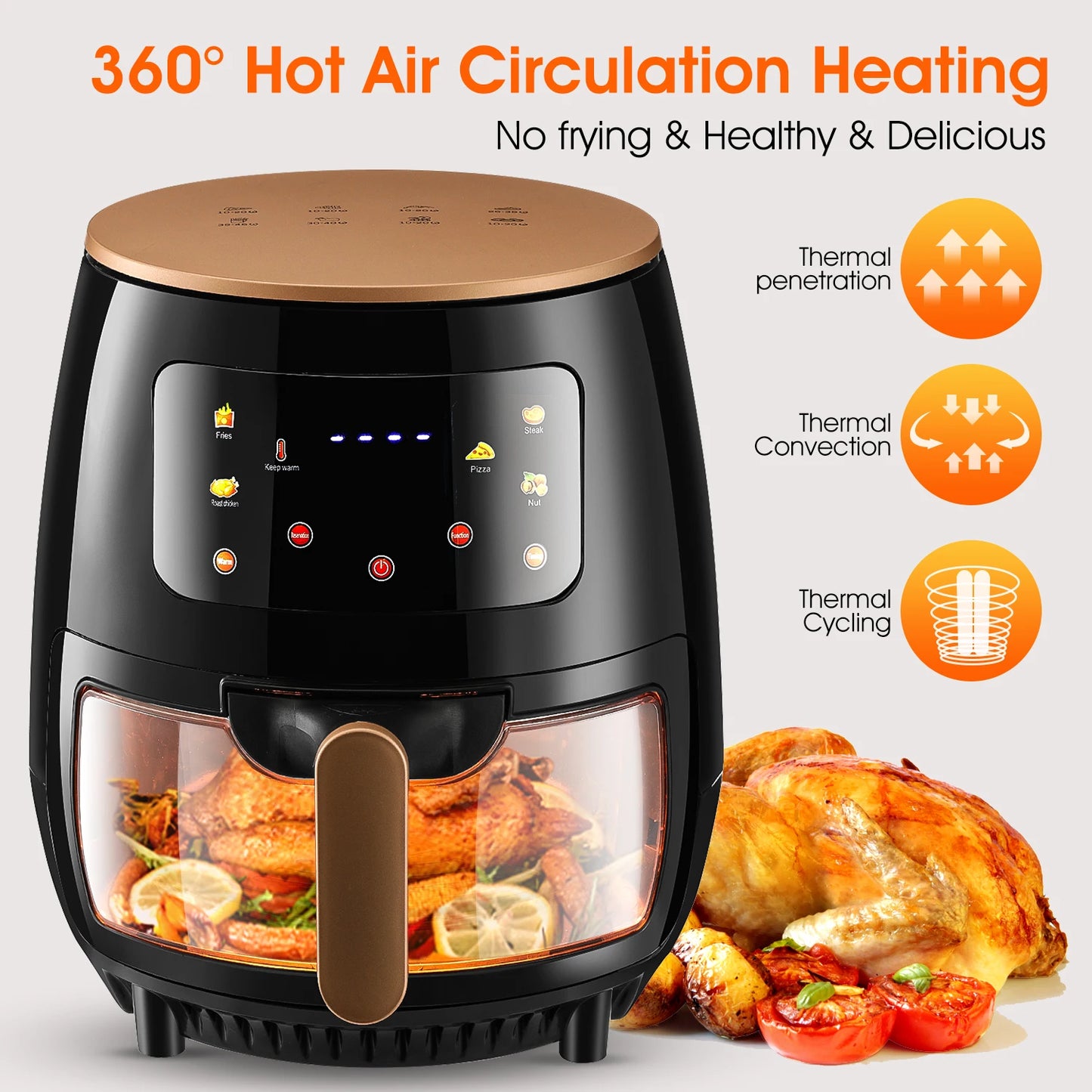 Air Fryer Oven – Digital Display & Viewing Window