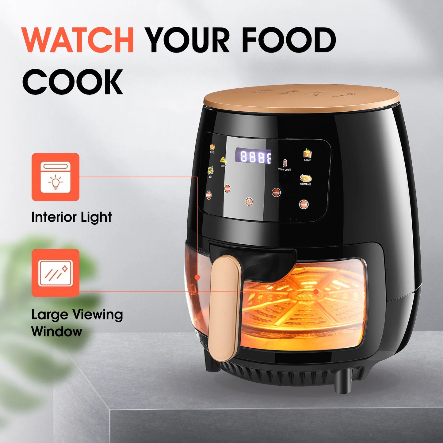 Air Fryer Oven – Digital Display & Viewing Window