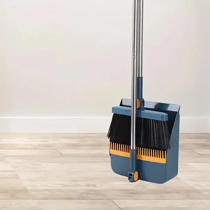 Household Broom And Dustpan Set Durable Sweeping Broom And Dustpan With Long Handle