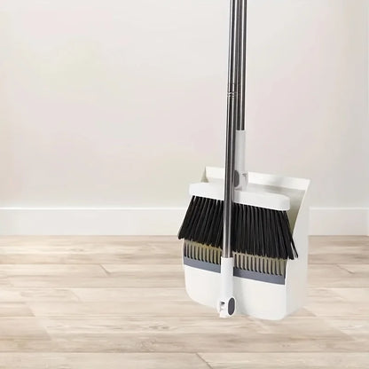Household Broom And Dustpan Set Durable Sweeping Broom And Dustpan With Long Handle