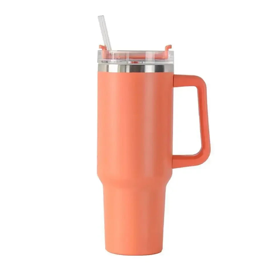 40oz Insulated Steel Travel Mug with Straw