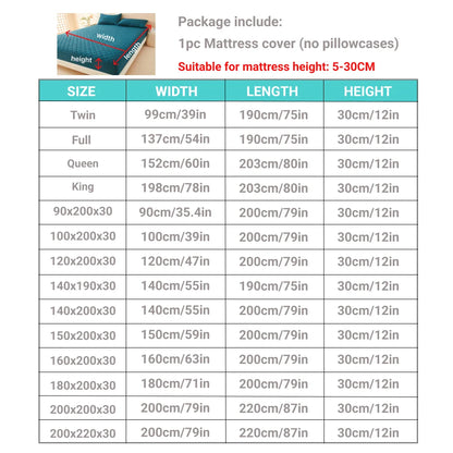 Air Fabric Thick Mattress Cover 100% Waterproof Mattress Protector