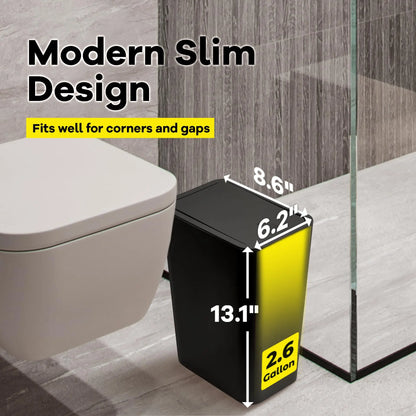 10L Toilet & Bedroom Trash Can – Plastic Lid