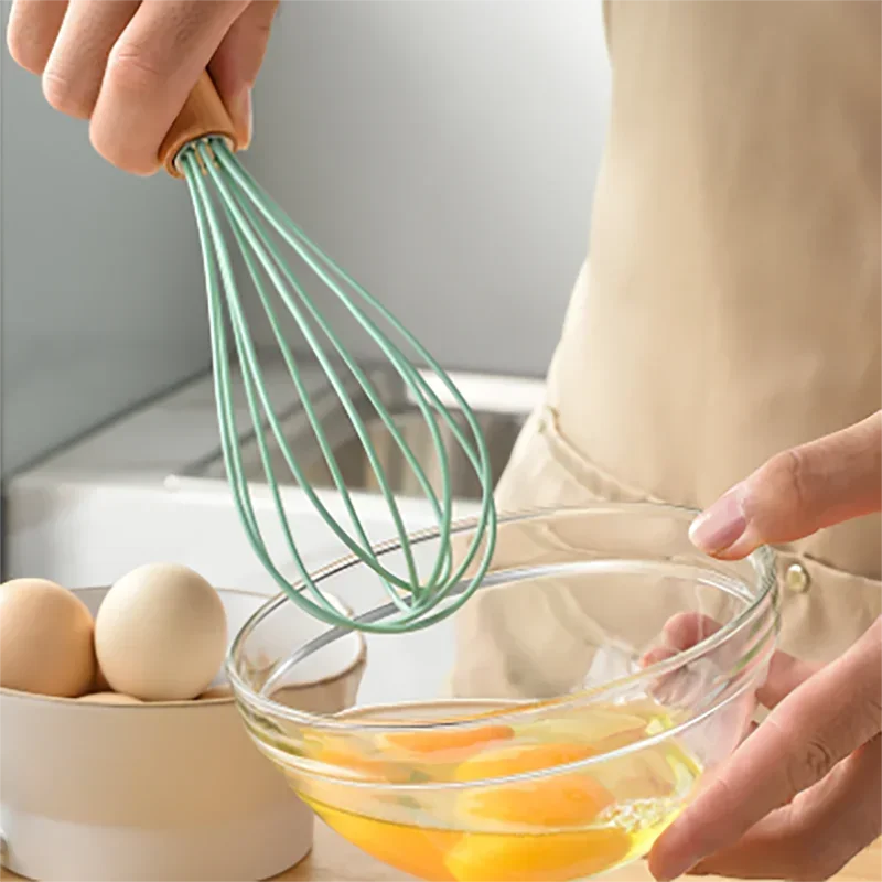12-Piece Silicone Kitchen Utensils Set with Wooden Handles & Storage Bucket