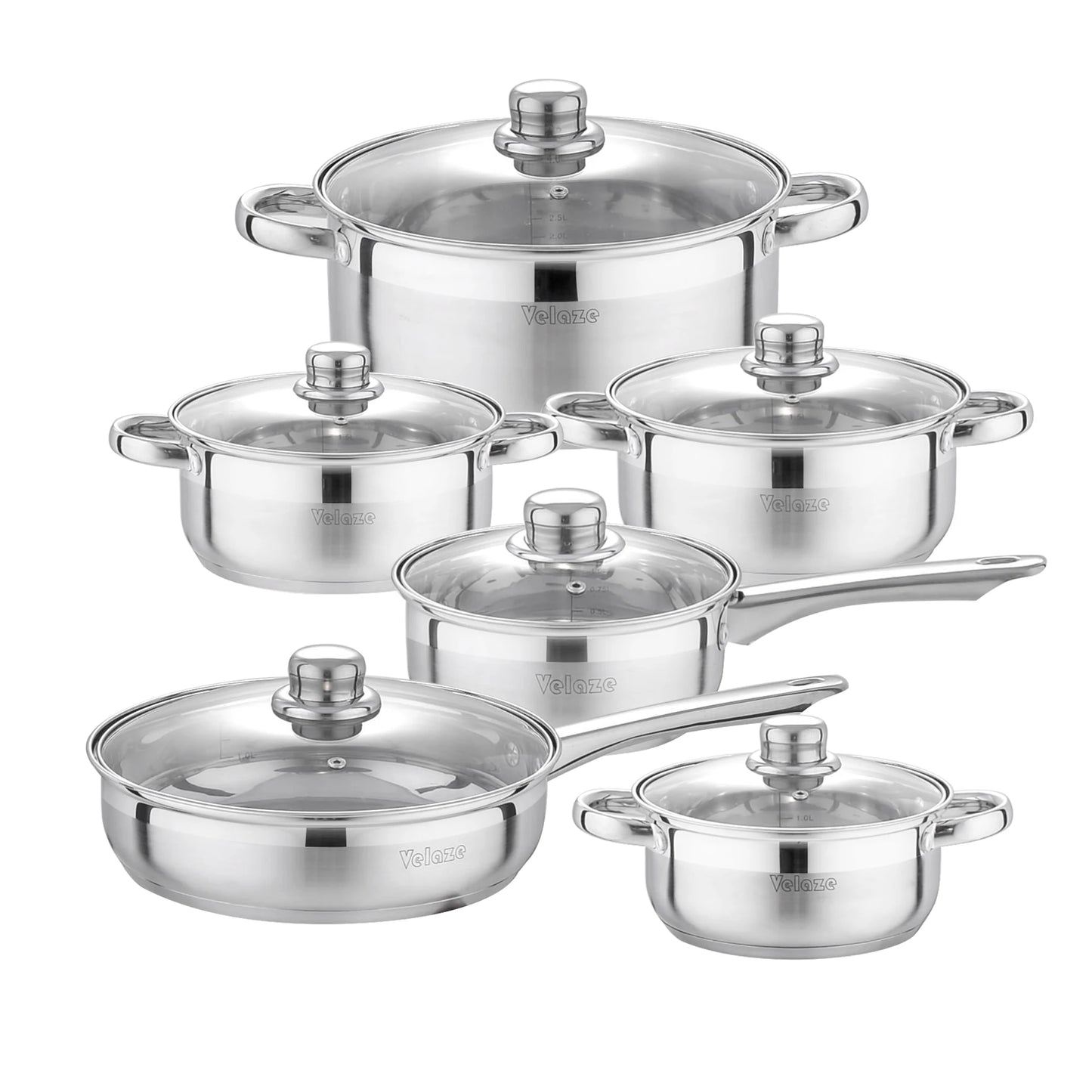 Velaze Kitchen Cookware Set 12 PCS
