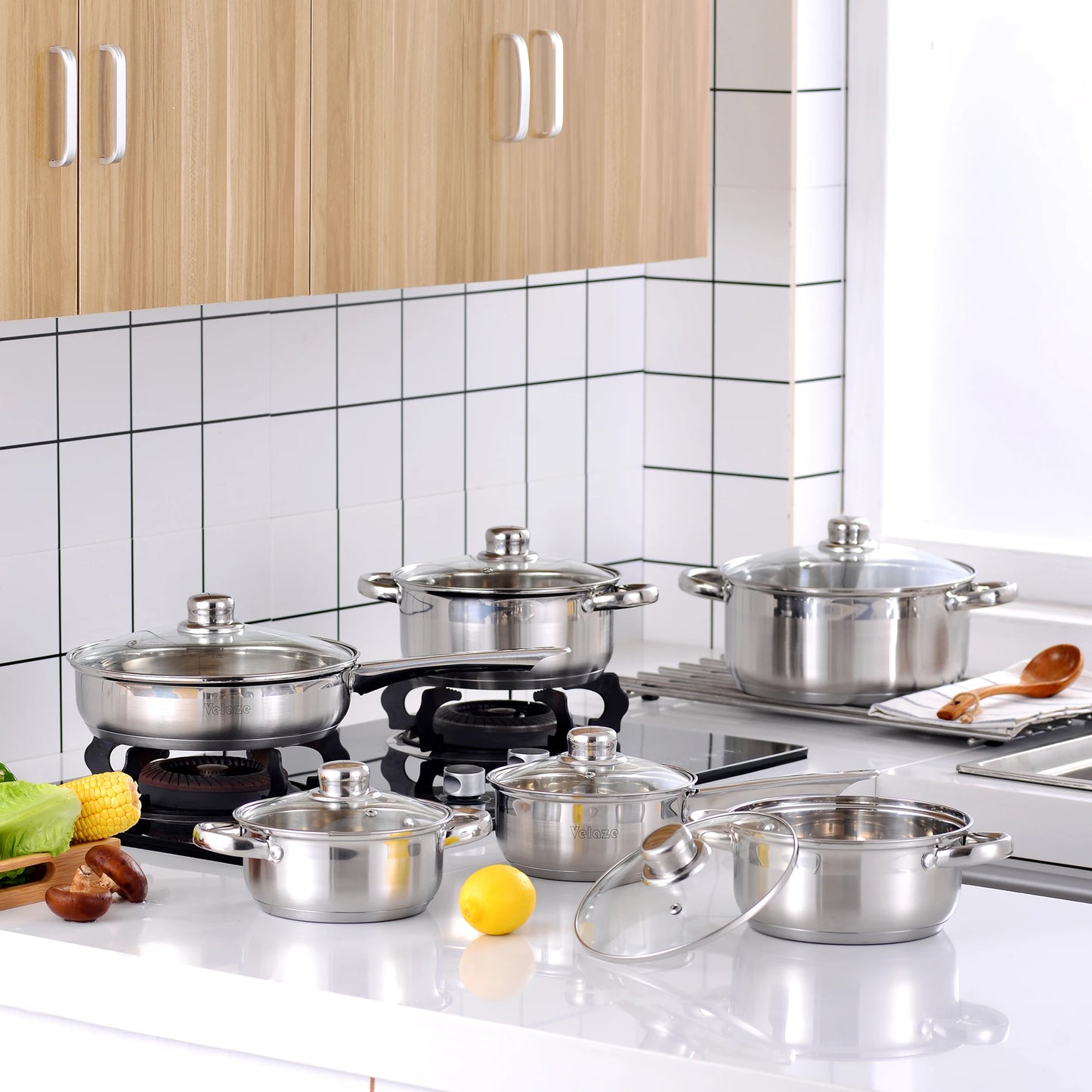 Velaze Kitchen Cookware Set 12 PCS