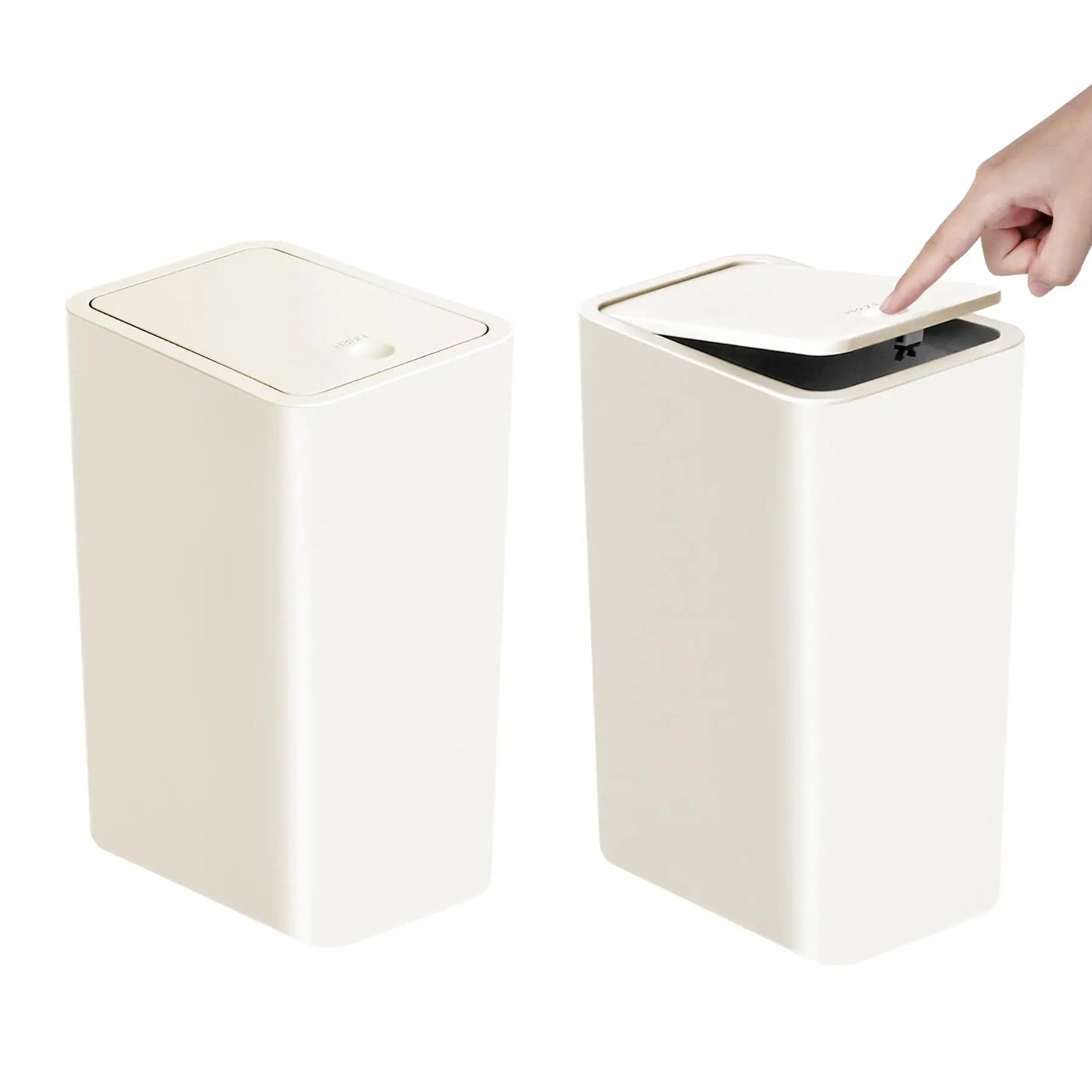 10L Toilet & Bedroom Trash Can – Plastic Lid