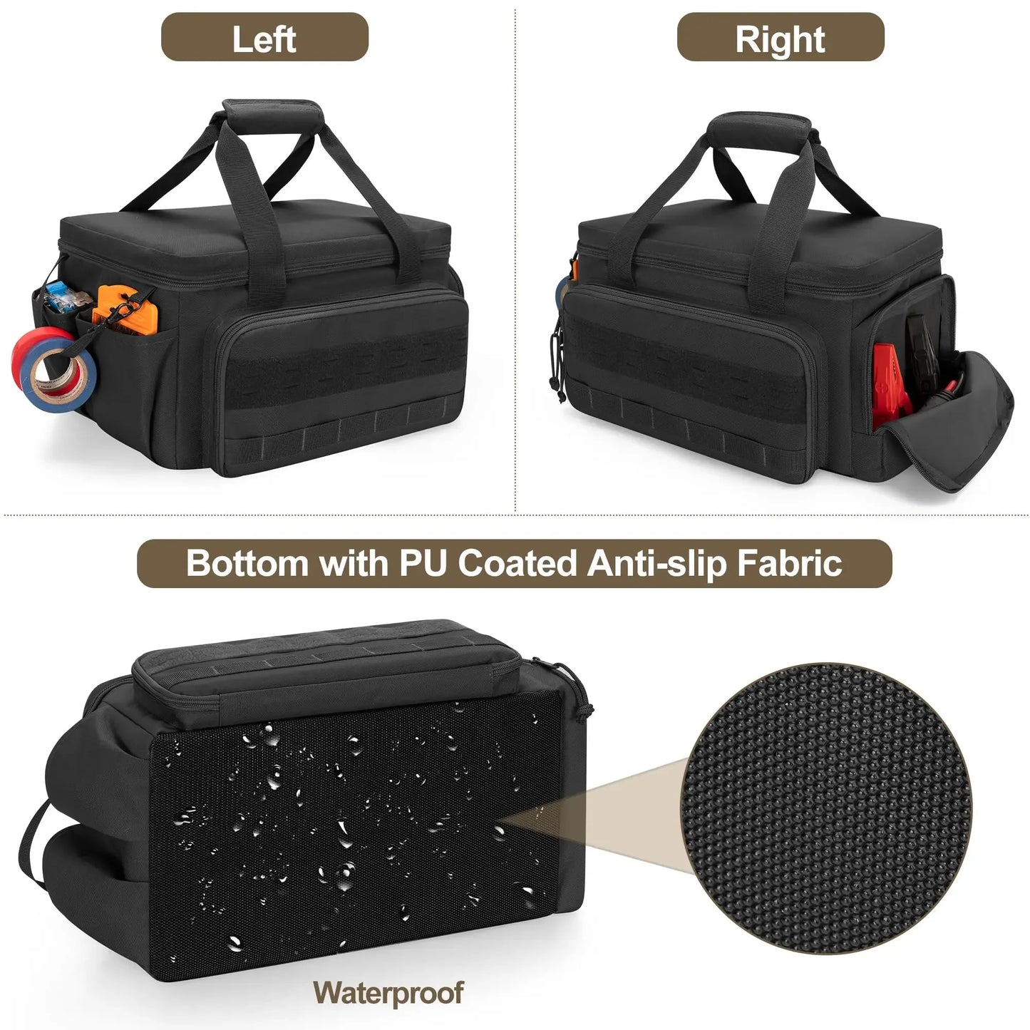 14" Portable Tool Bag – Heavy Duty & Non-Slip Base