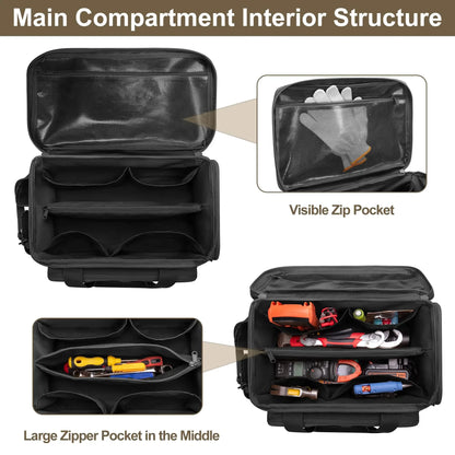 14" Portable Tool Bag – Heavy Duty & Non-Slip Base