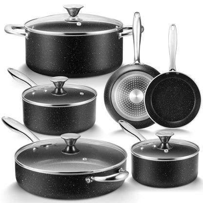 Nonstick Pots and Pans Set 10pcs