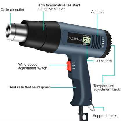 2000W Digital Heat Gun – Industrial Hot Air Blower
