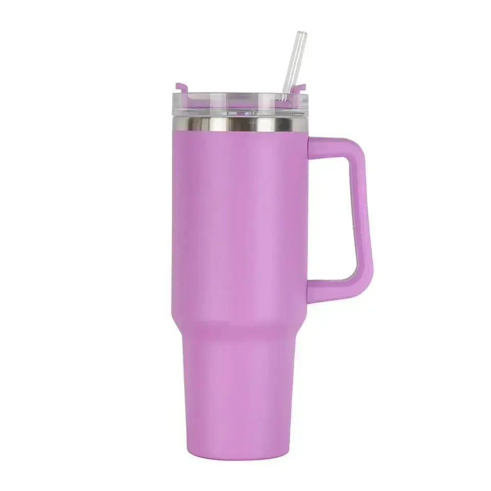 40oz Insulated Steel Travel Mug with Straw