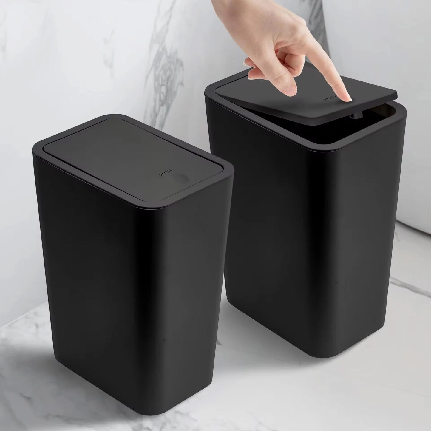 10L Toilet & Bedroom Trash Can – Plastic Lid