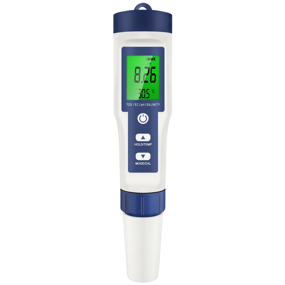 5-in-1 Digital pH & TDS Meter Pen with Backlight