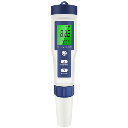 5-in-1 Digital pH & TDS Meter Pen with Backlight