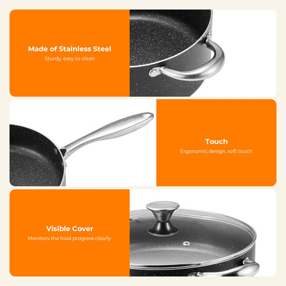 Nonstick Pots and Pans Set 10pcs