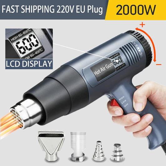 2000W Digital Heat Gun – Industrial Hot Air Blower