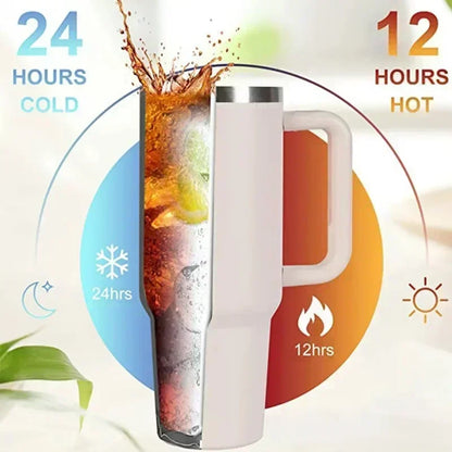 40oz Insulated Steel Travel Mug with Straw