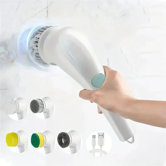 5-in-1 Power Cleaning Brush – Bathroom & Kitchen Tools