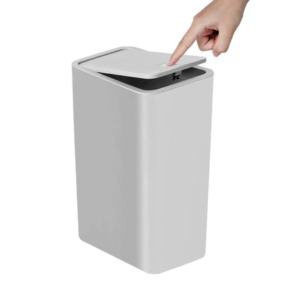 10L Toilet & Bedroom Trash Can – Plastic Lid