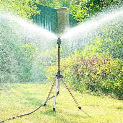 360° Rotating Garden Sprinkler – Stainless Steel Tripod