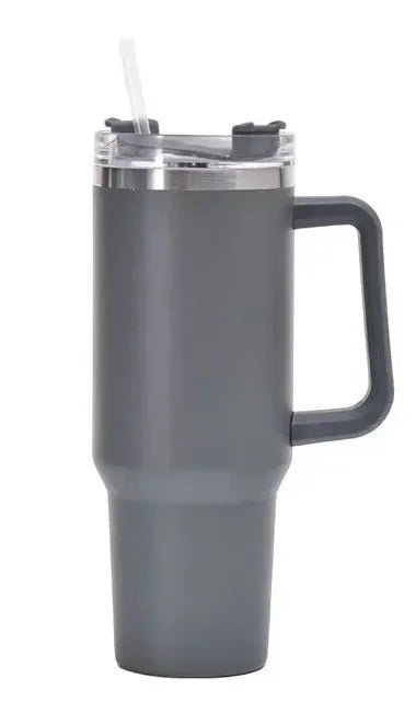 40oz Insulated Steel Travel Mug with Straw