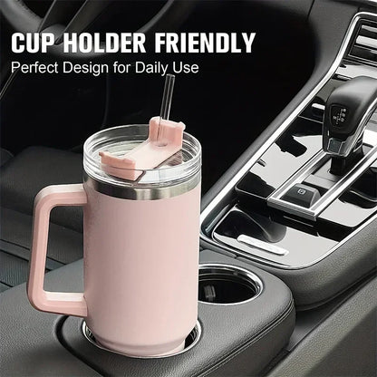 40oz Insulated Steel Travel Mug with Straw